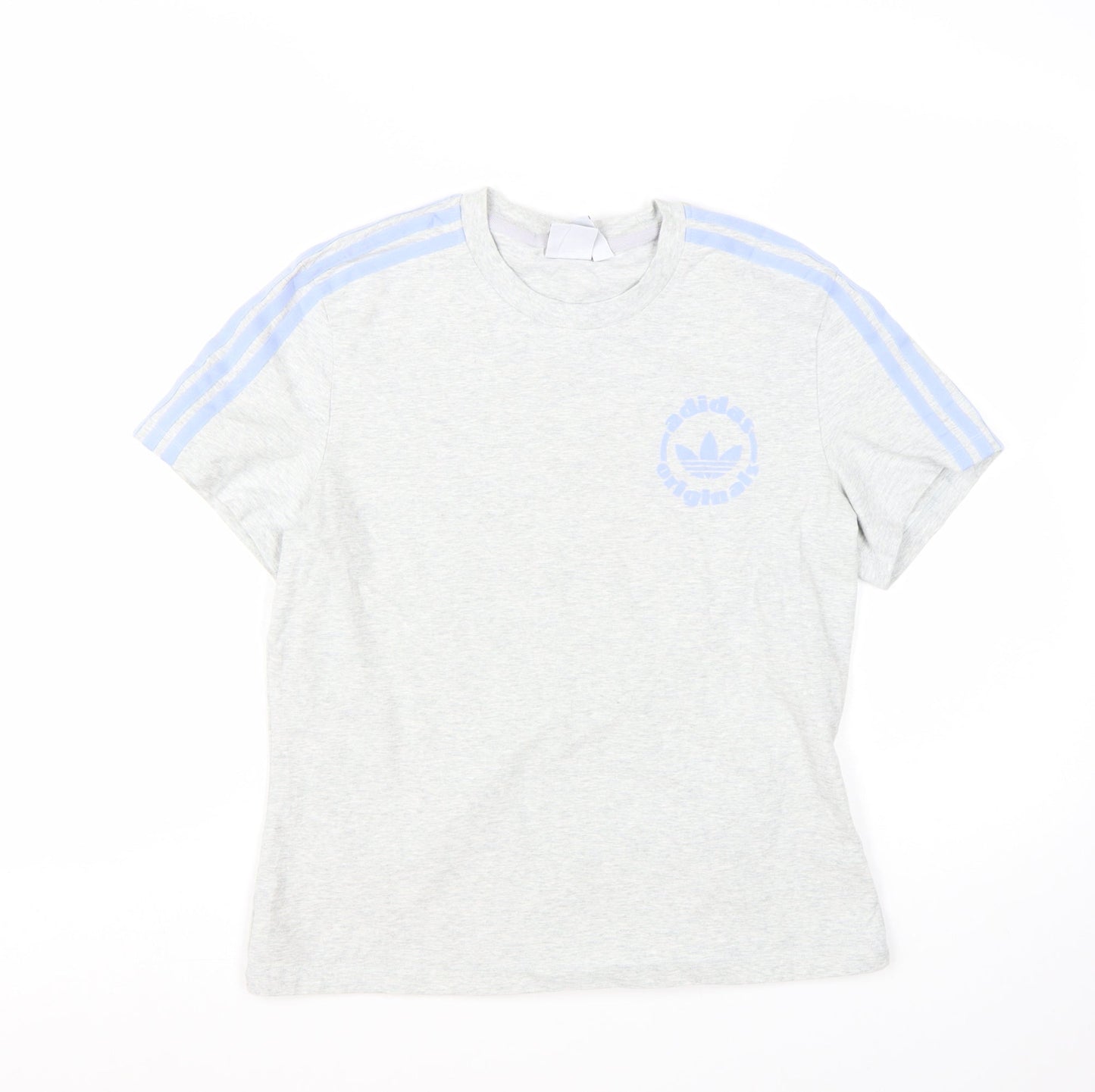 Adidas Women's Grey Short Sleeve Crew Neck Basic T-Shirt Size M