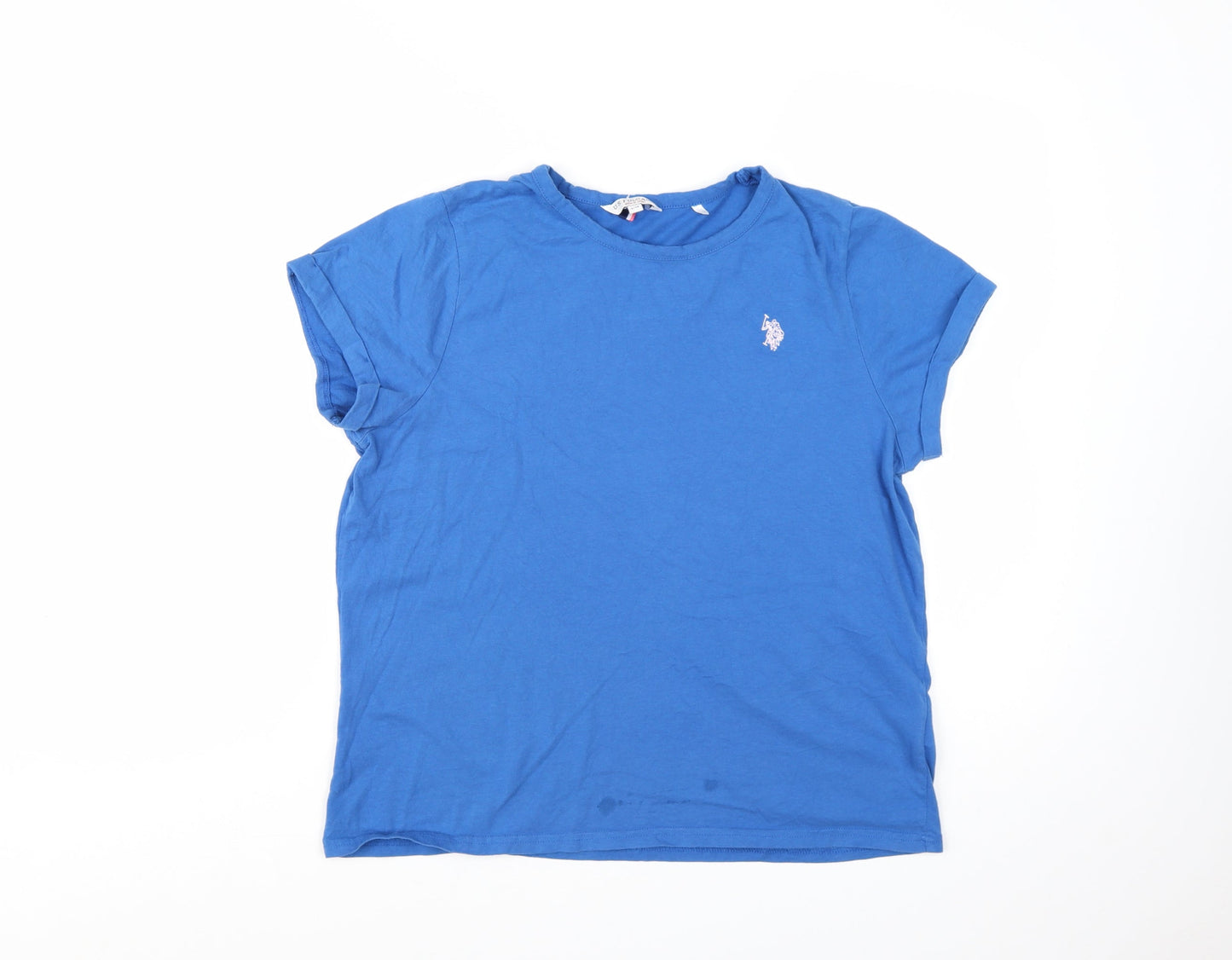 U.S. Polo Assn. Boys Blue Cotton Short Sleeve Logo T-Shirt Size 14 Years