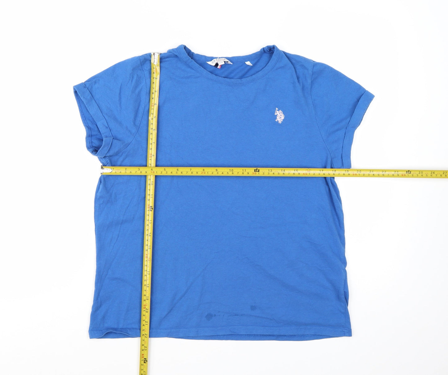 U.S. Polo Assn. Boys Blue Cotton Short Sleeve Logo T-Shirt Size 14 Years