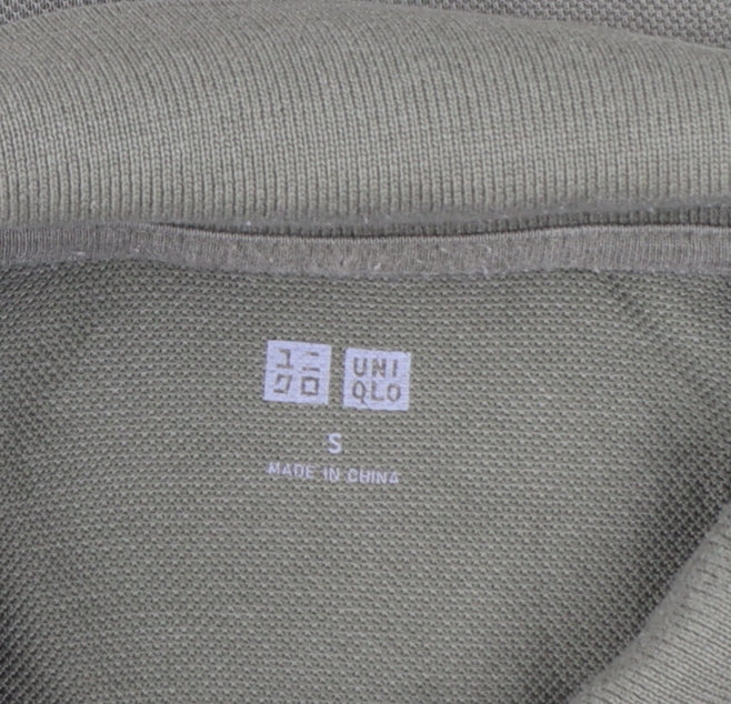 UNIQLO Mens Green Cotton Short Sleeve Polo Shirt Size S