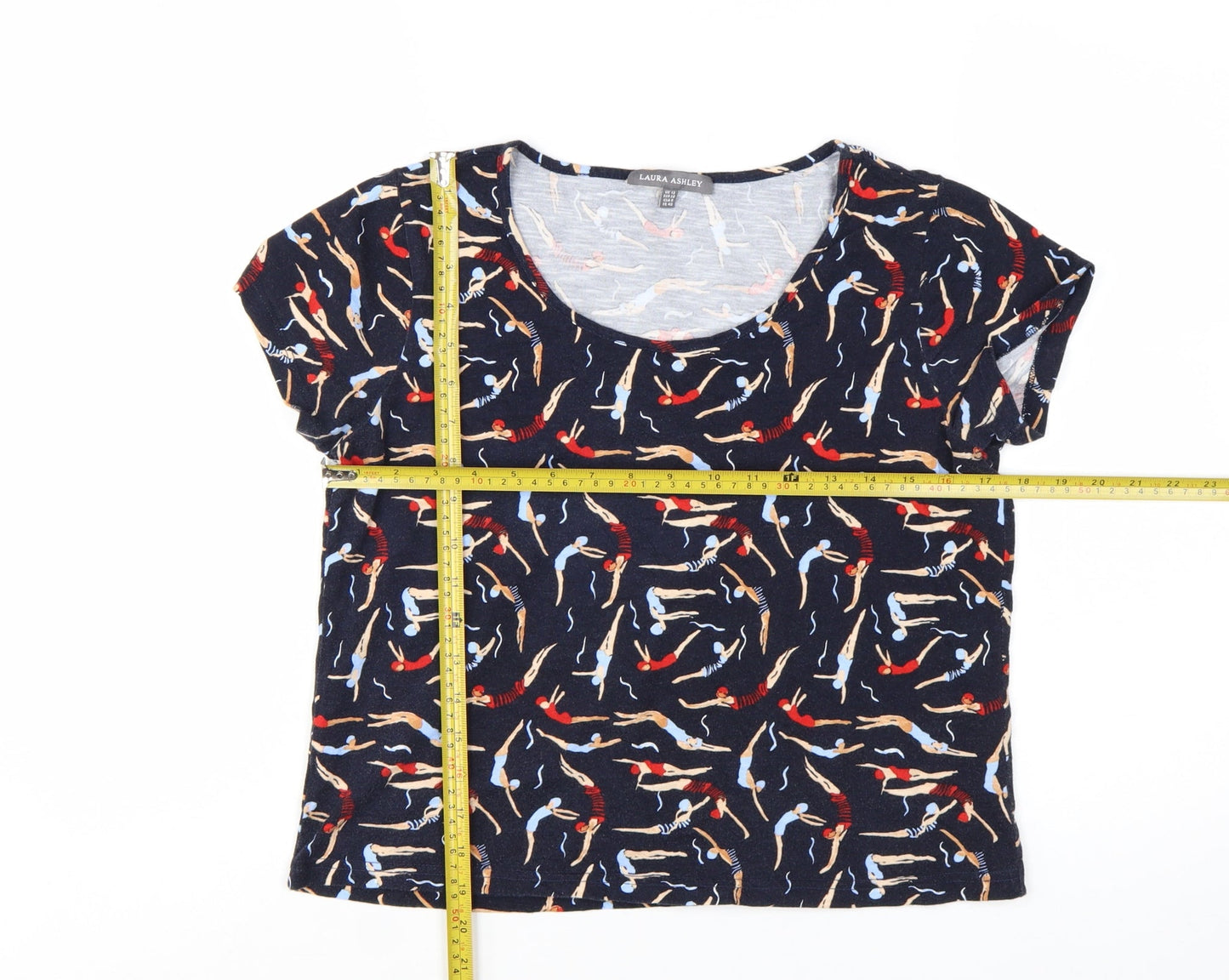 Laura Ashley Women's Multicoloured Cotton T-Shirt UK 12