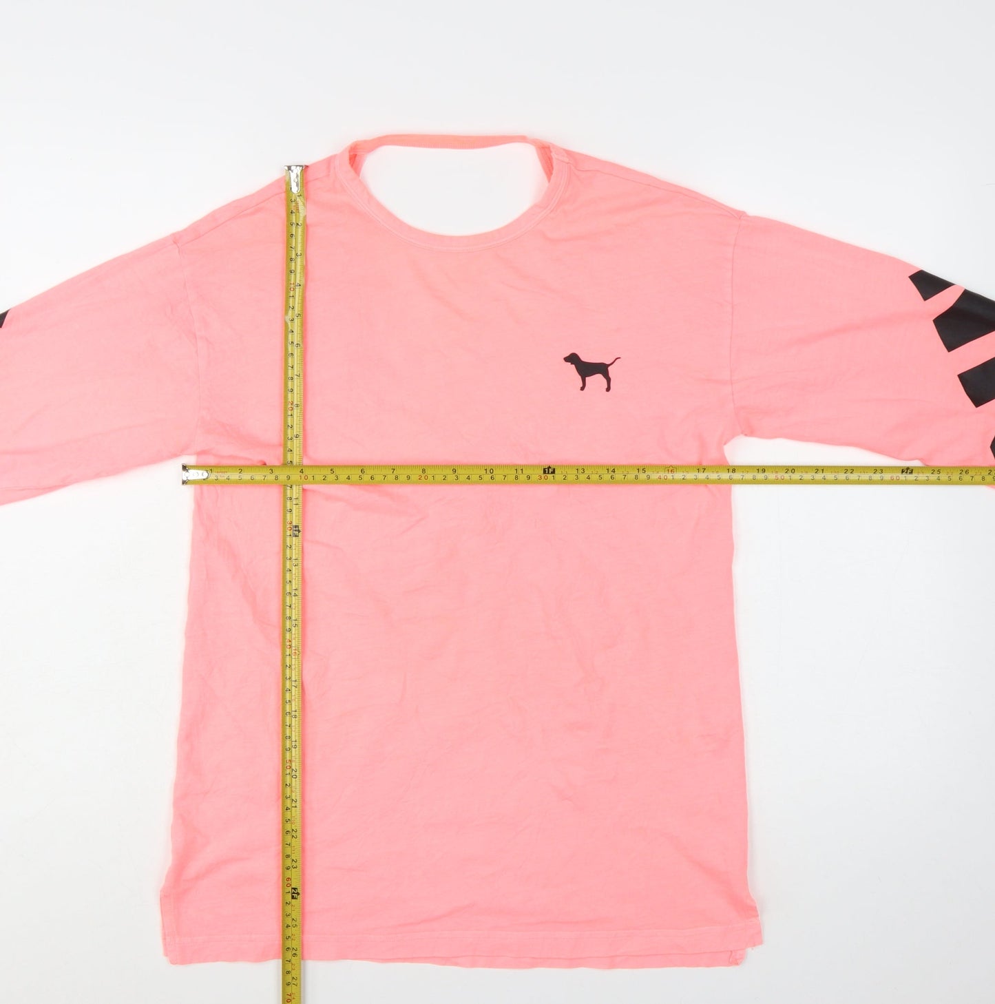 Victoria's Secret Pink Women’s XS Long Sleeve Crew Neck T-Shirt – Pink Cotton