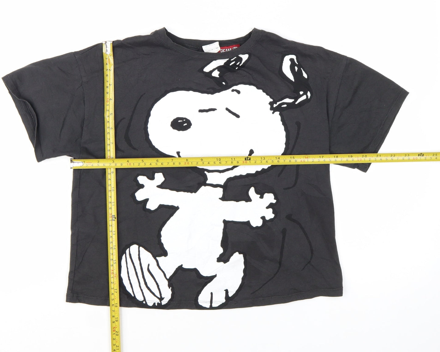 Zara Girls Black Snoopy Peanuts Graphic T-Shirt 13-14 Years