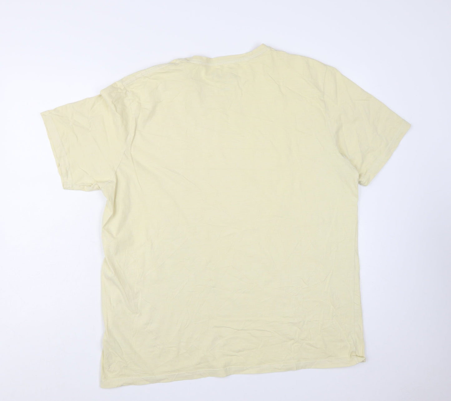 Scooby-Doo Men's Beige Graphic T-Shirt Size L Retro Cartoon Tee
