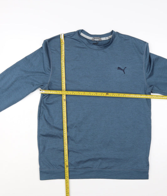 Puma Men's Blue Crew Neck Pullover Sweatshirt Size L