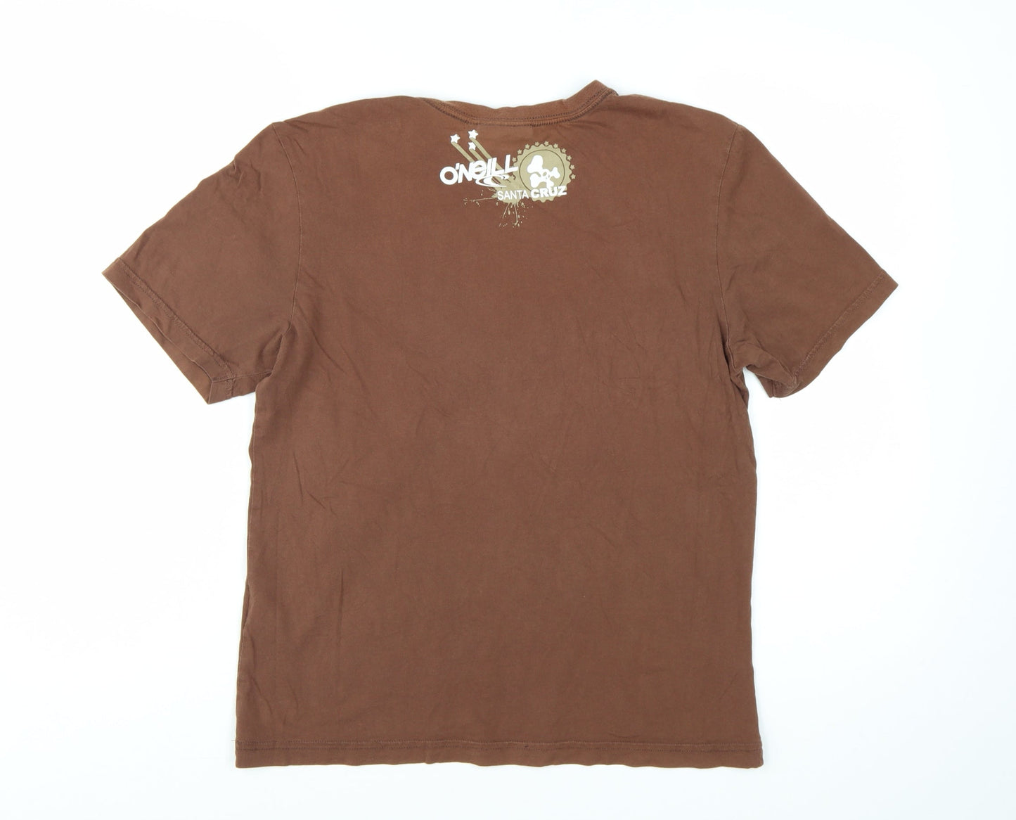 O'Neill Men's Brown Graphic Print Cotton T-Shirt Size M