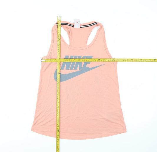 Nike Women Pink Racerback Tank Top S Lightweight Sportswear