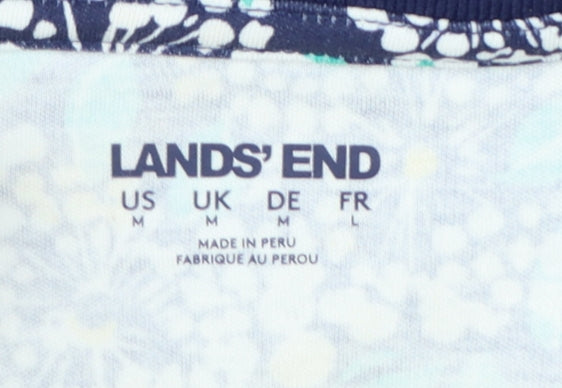 Lands' End Women's Multicoloured Floral Polo Shirt UK M