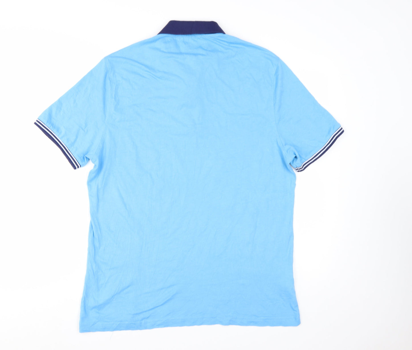 Original Penguin Men's Blue Heritage Slim Fit Polo Shirt XL Cotton