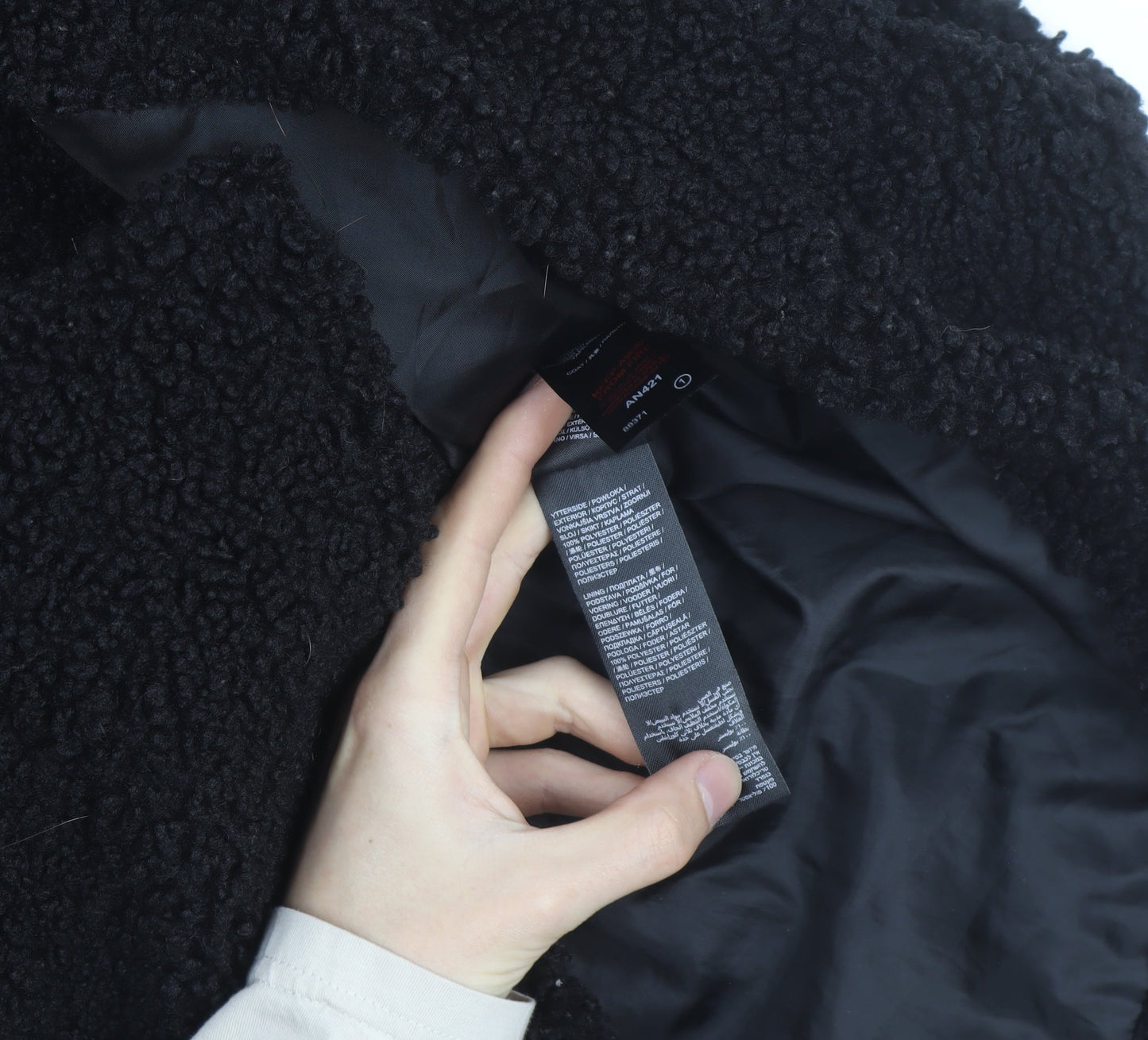Capsule Outerwear Women's Black Long Teddy Coat Size 10