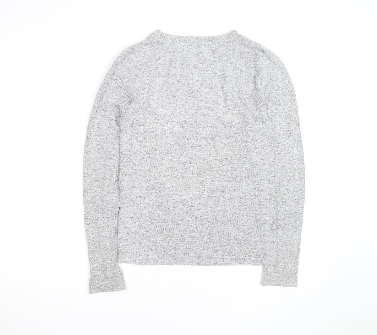 Close-up detail of Disney Women’s Grey Mickey Mouse jumper, size UK 10
