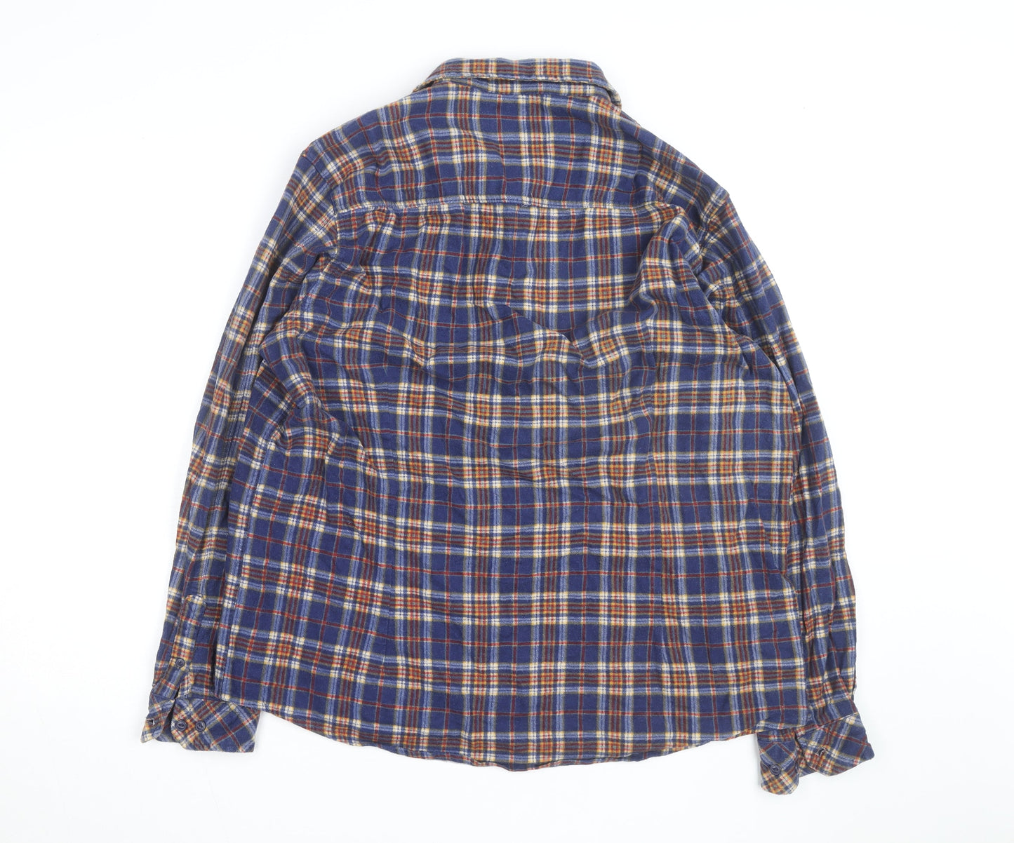 Kensington Eastside Men's Blue Plaid Flannel Button-Up Shirt XL