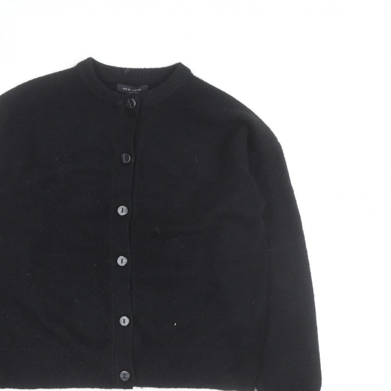 Additional view of New Look Men’s Black S Button-Up Cardigan Knit Jumper