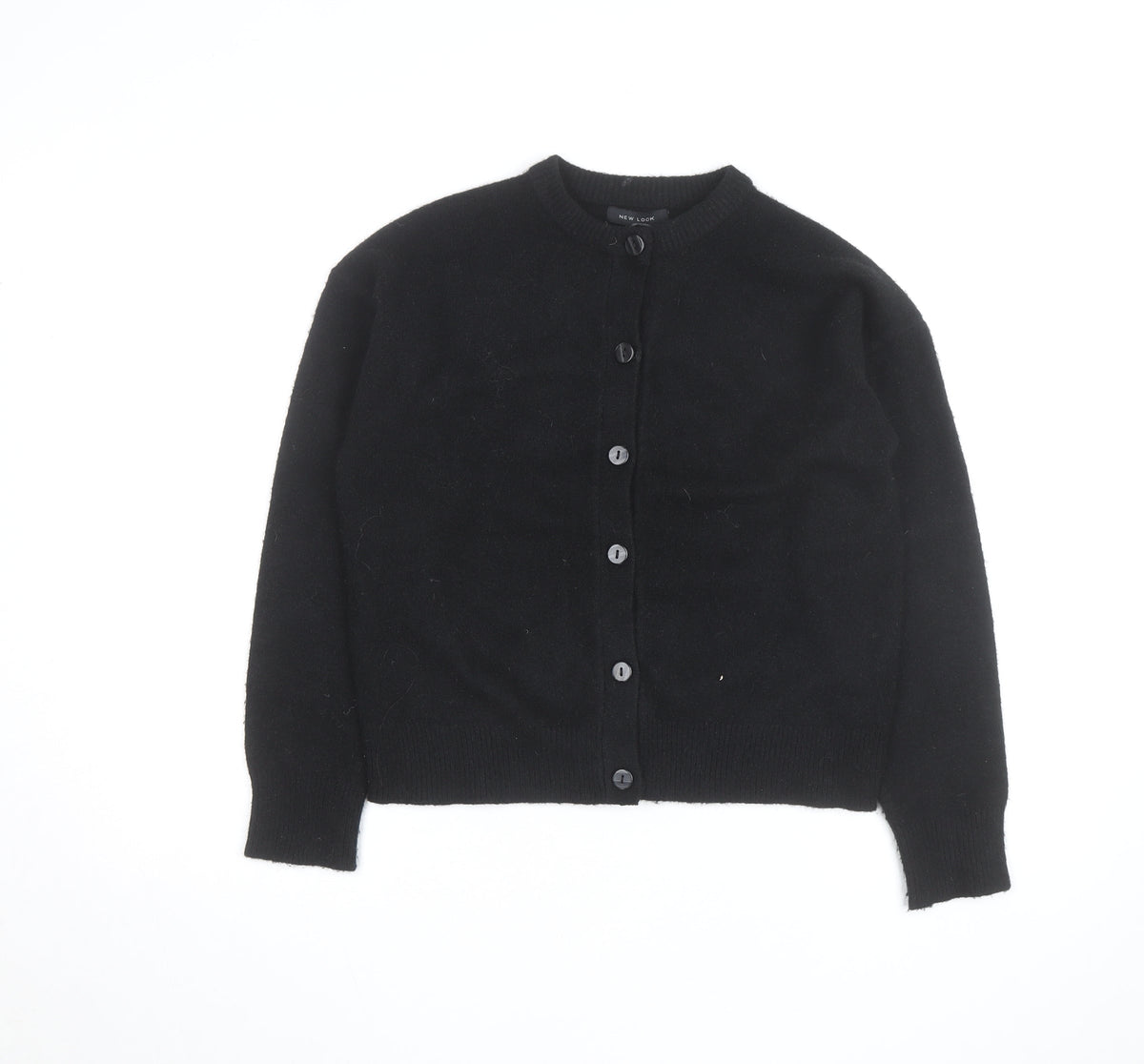Back view of New Look Men’s Black S Button-Up Cardigan Knit Jumper