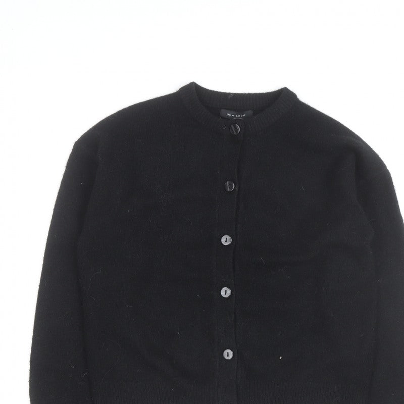 Additional view of New Look Men’s Black S Button-Up Cardigan Knit Jumper