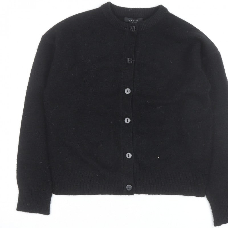 Additional view of New Look Men’s Black S Button-Up Cardigan Knit Jumper