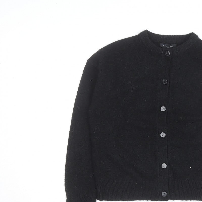 Additional view of New Look Men’s Black S Button-Up Cardigan Knit Jumper