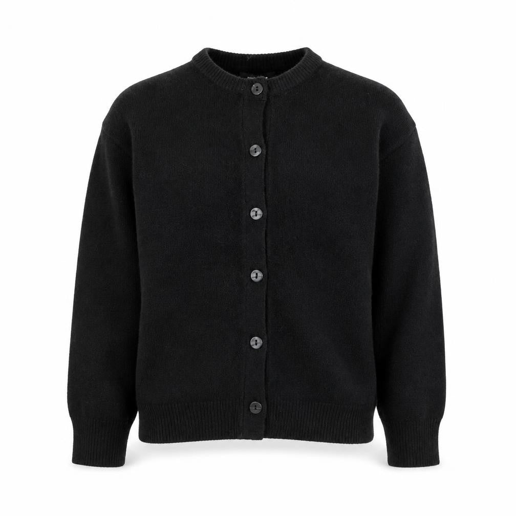 Front view of New Look Men’s Black S Button-Up Cardigan Knit Jumper