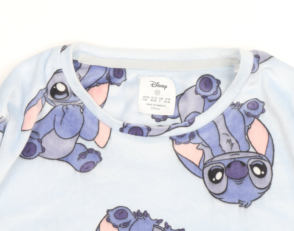 Additional view of Disney girls’ blue stitch jumper medium uk 12-14 pullover fleece
