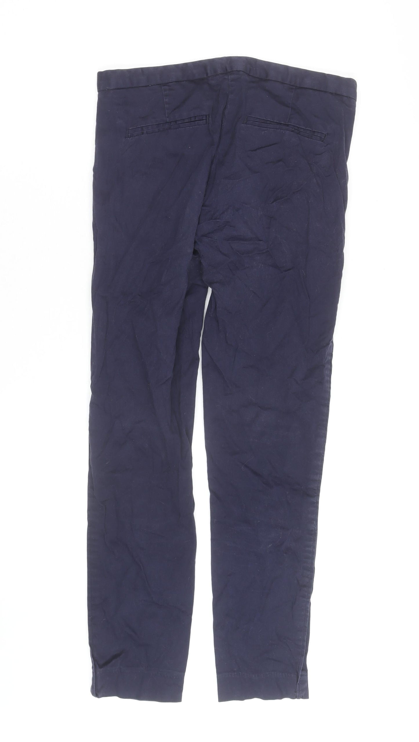 Marks and Spencer Women Blue Chino Slim Trousers Size 12