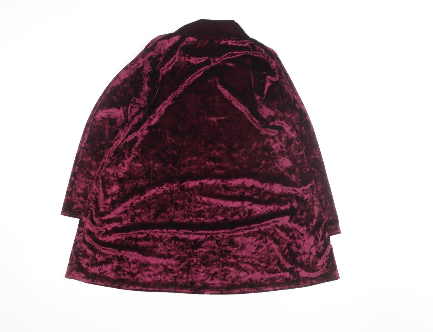 Nicole Collection Women’s Purple Velvet Roll Neck Shift Dress S