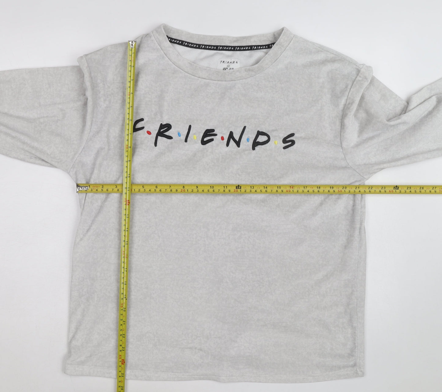 Friends Women's Grey Crew Neck Long Sleeve Pullover Jumper L