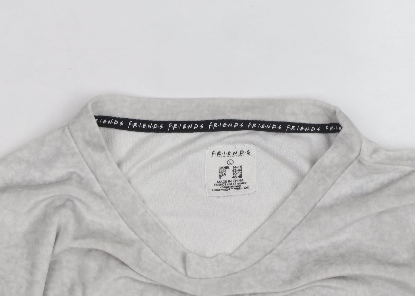 Friends Women's Grey Crew Neck Long Sleeve Pullover Jumper L