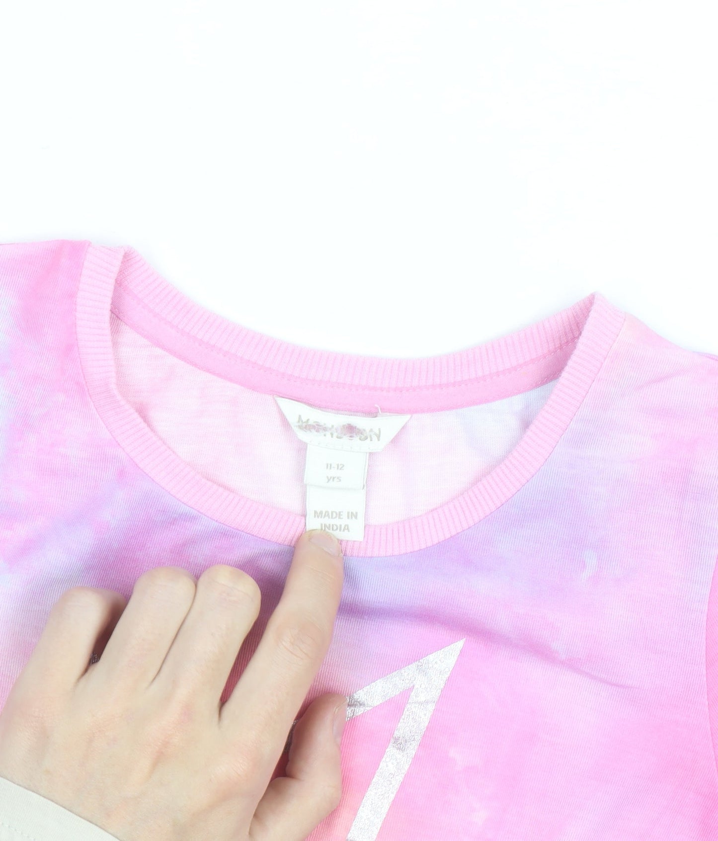 Morrisons Girls Multicoloured Tie Dye Star T-Shirt Dress 11-12 Years