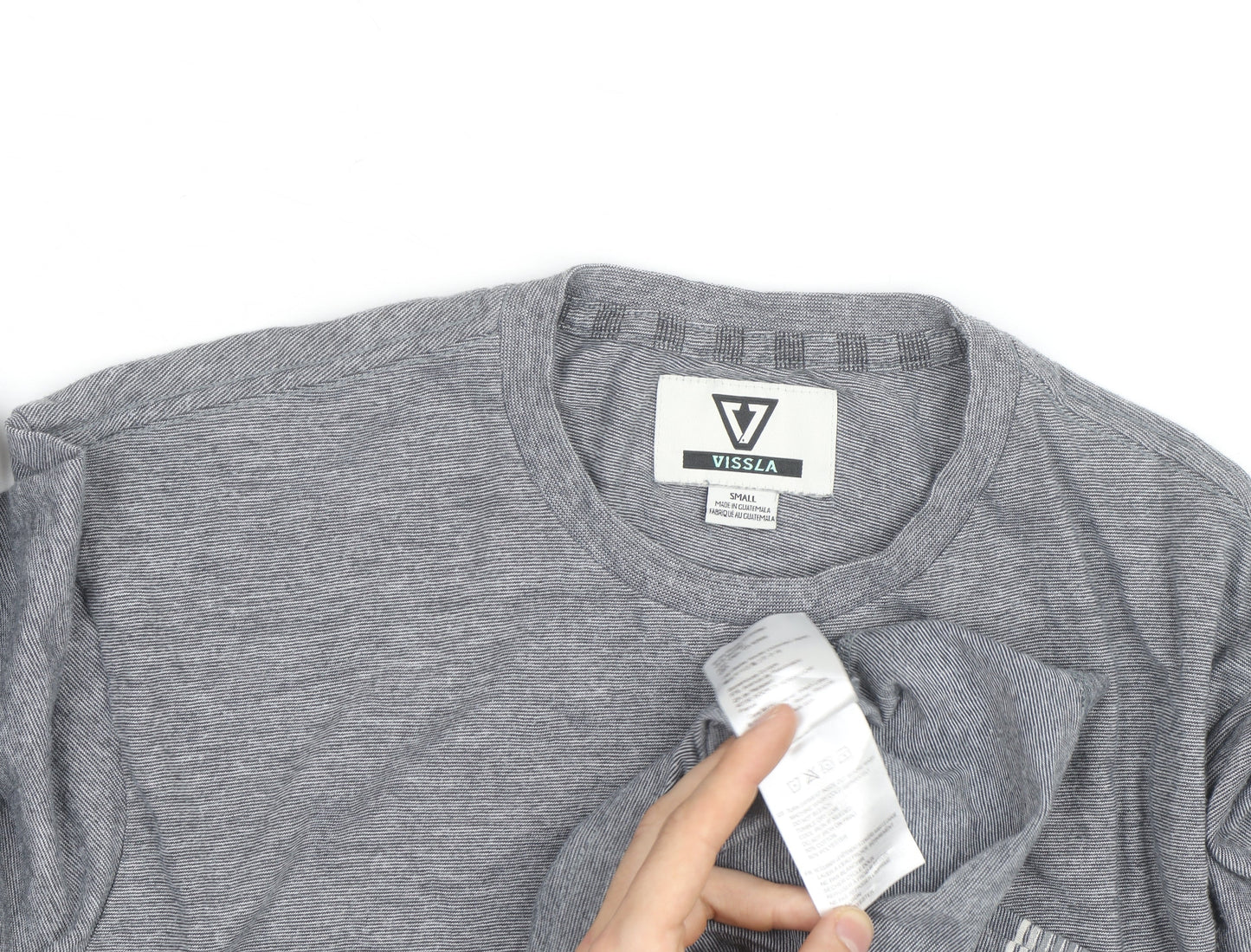 Vissla Men's Grey Long Sleeve Cotton Casual Shirt Size S