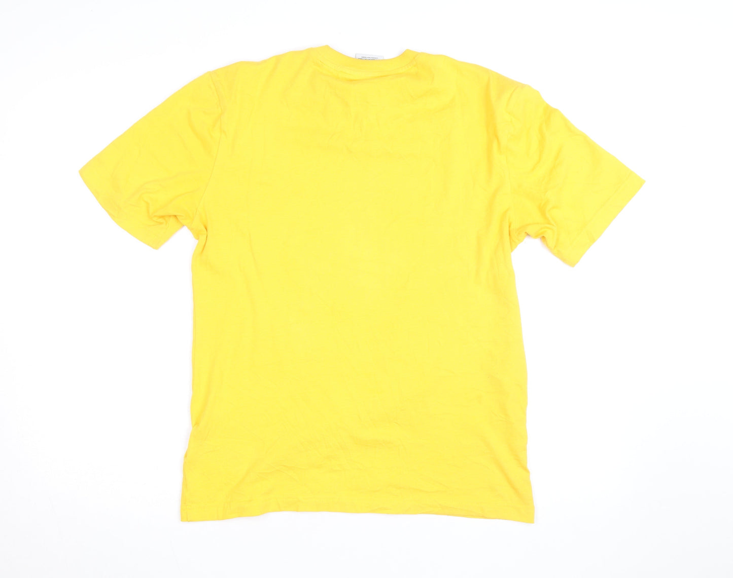 Adidas Mens Yellow Adventure Graphic Cotton T-Shirt XS
