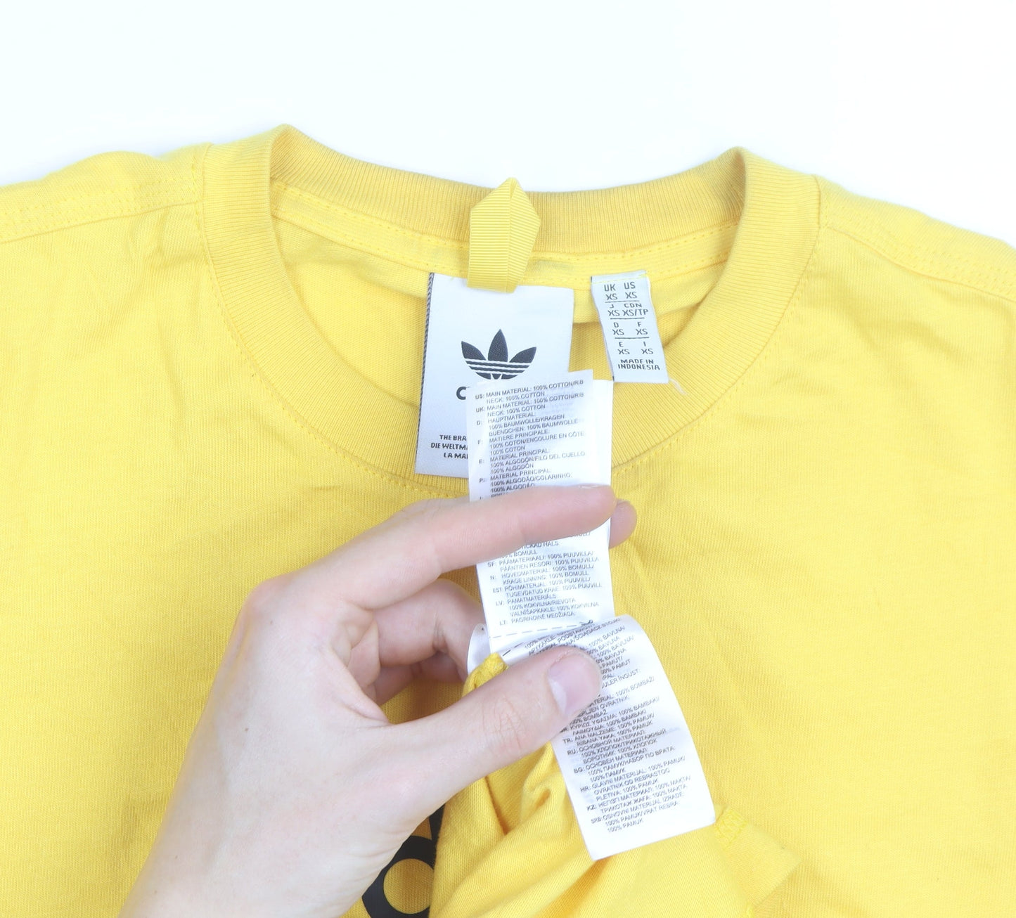 Adidas Mens Yellow Adventure Graphic Cotton T-Shirt XS
