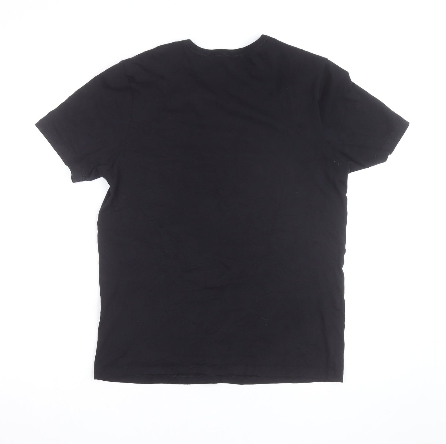 Hugo Boss Men's Black Cotton Crew Neck Short Sleeve T-Shirt M