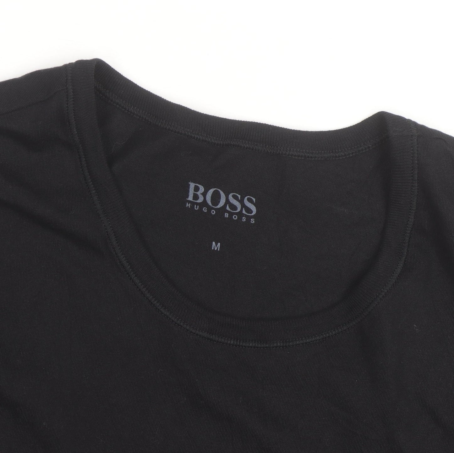Hugo Boss Men's Black Cotton Crew Neck Short Sleeve T-Shirt M