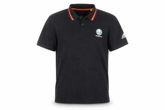 Adidas Men’s Black Euro 2020 Polo Shirt XL Short Sleeve Cotton