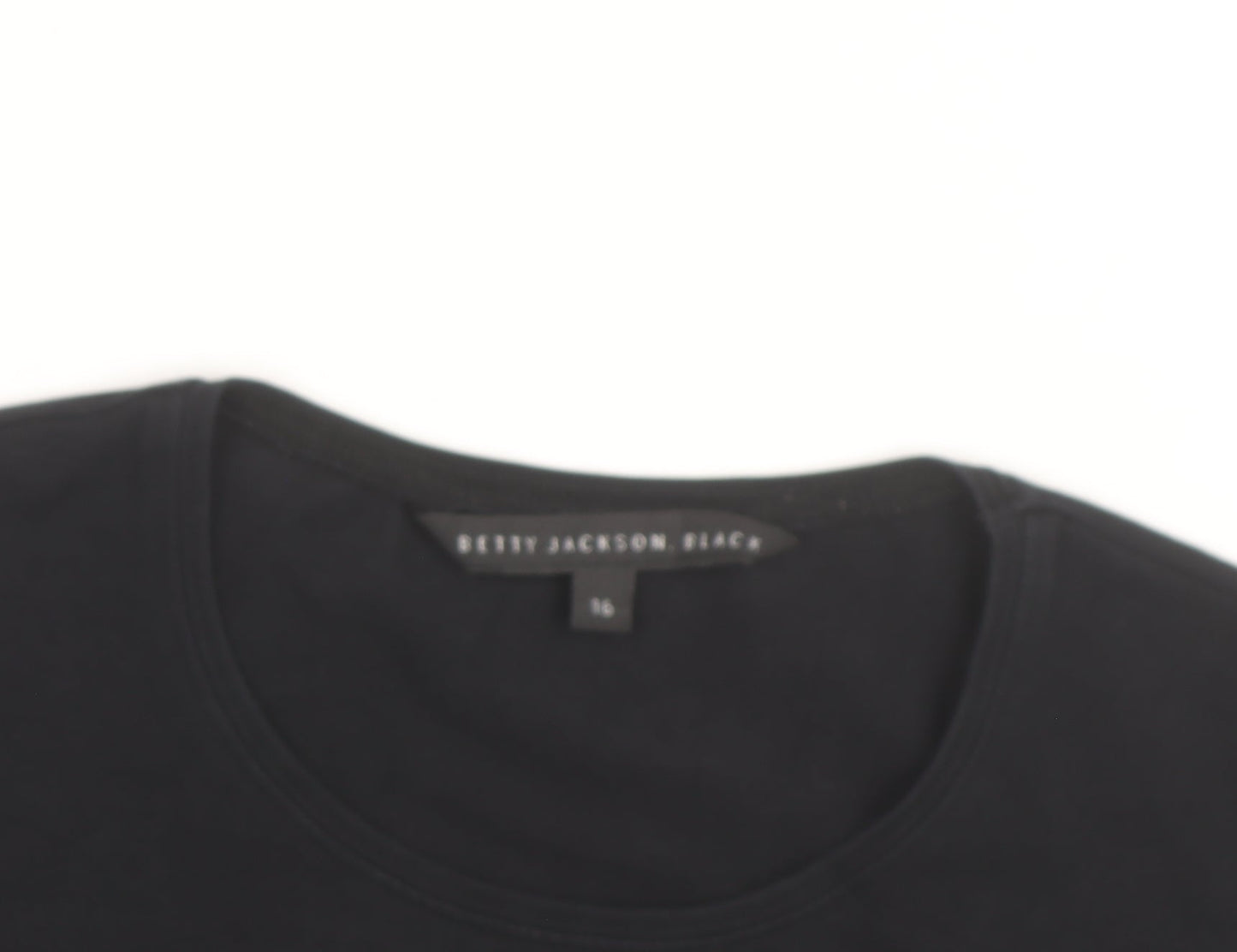 Betty Jackson Black Women's Size 16 Black Sequin Cotton T-Shirt