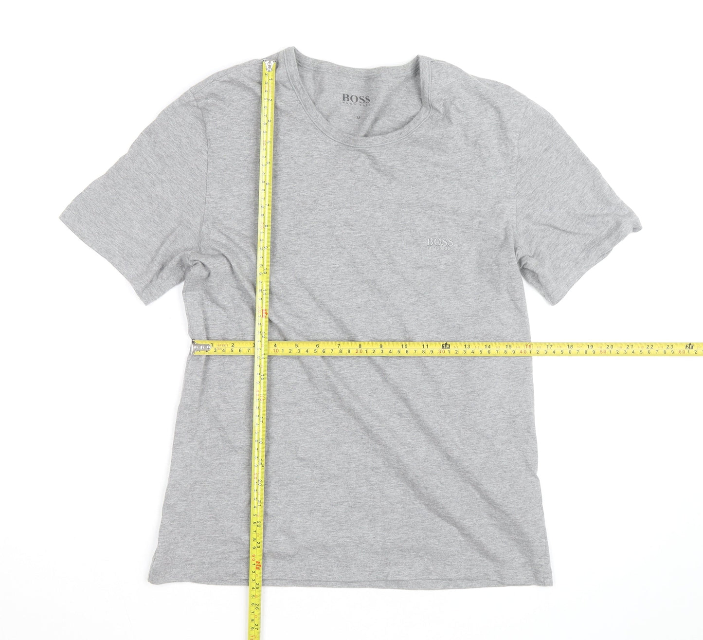 Hugo Boss Men's Grey Crew Neck Cotton T-Shirt Size M Classic Fit