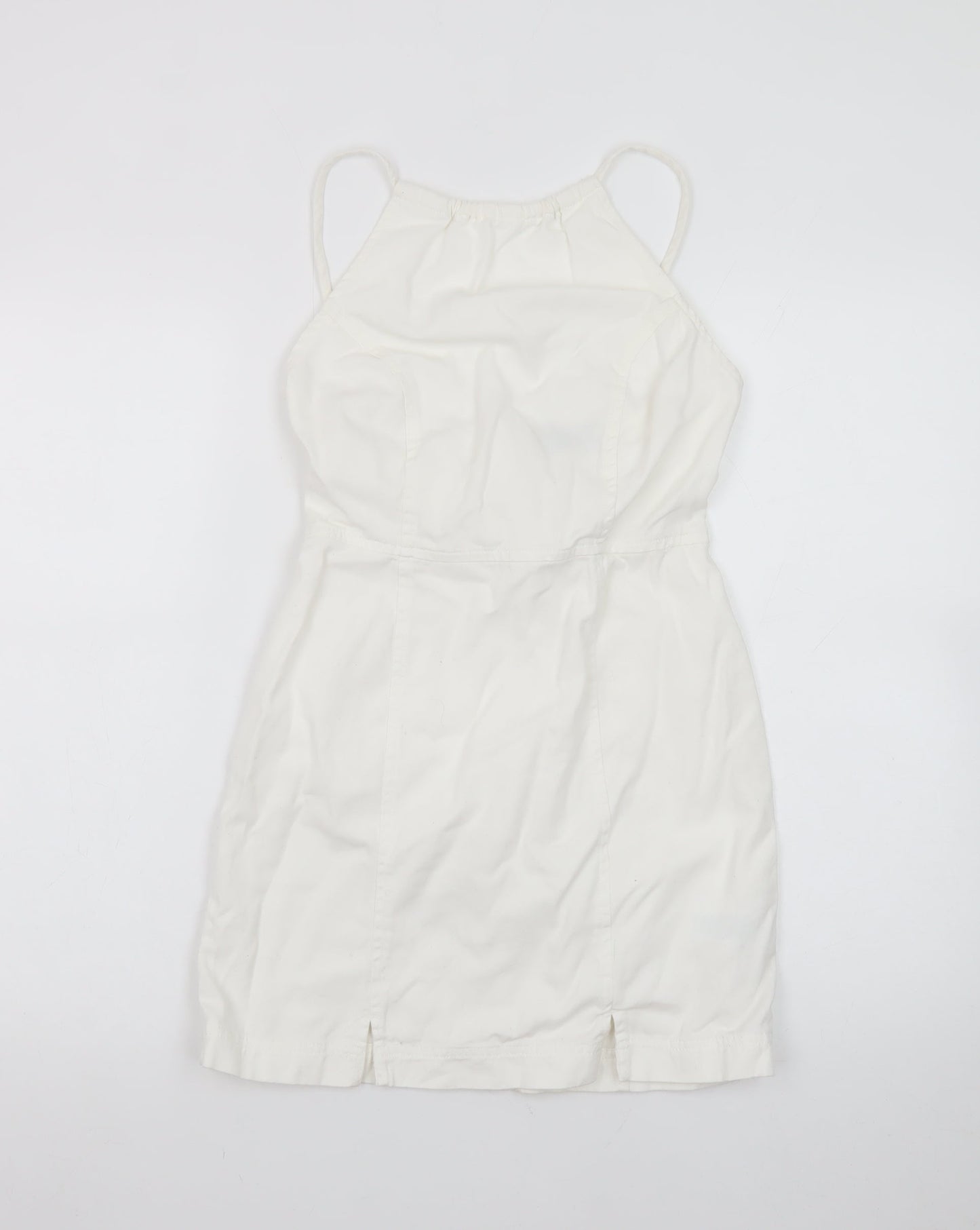 ASOS Women’s White Halter Slip Dress Size 8 Summer Casual