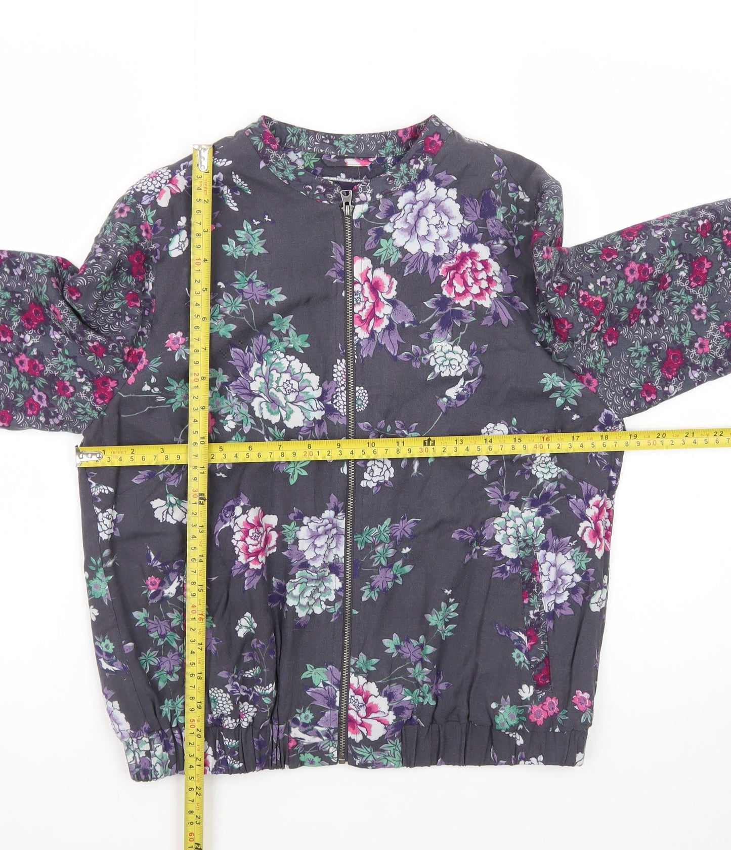 Marks and Spencer Women’s Multicoloured Floral Bomber Jacket UK 10