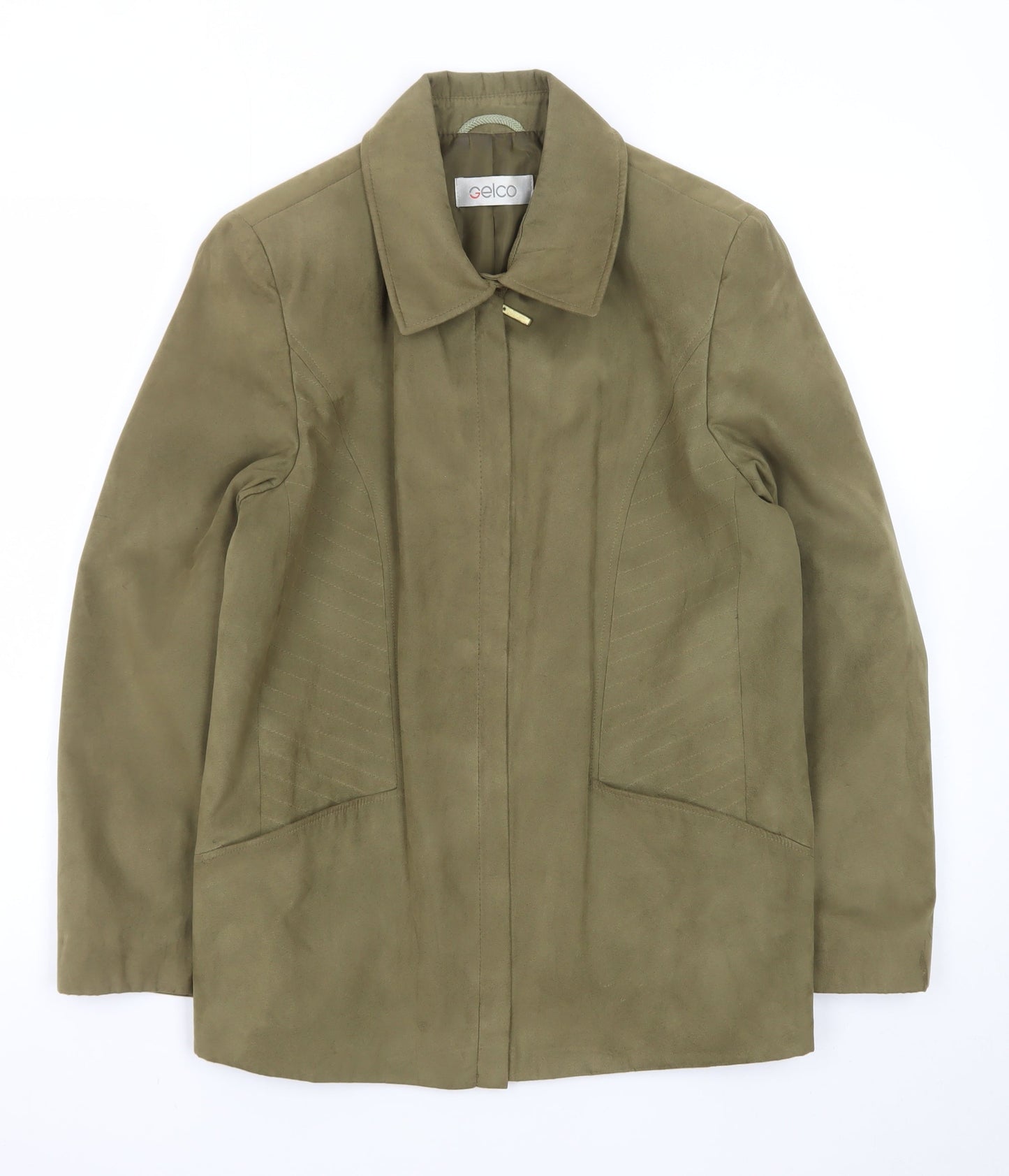 Gelco Womens Green Size 10 Mid-Length Lined Polyester Jacket