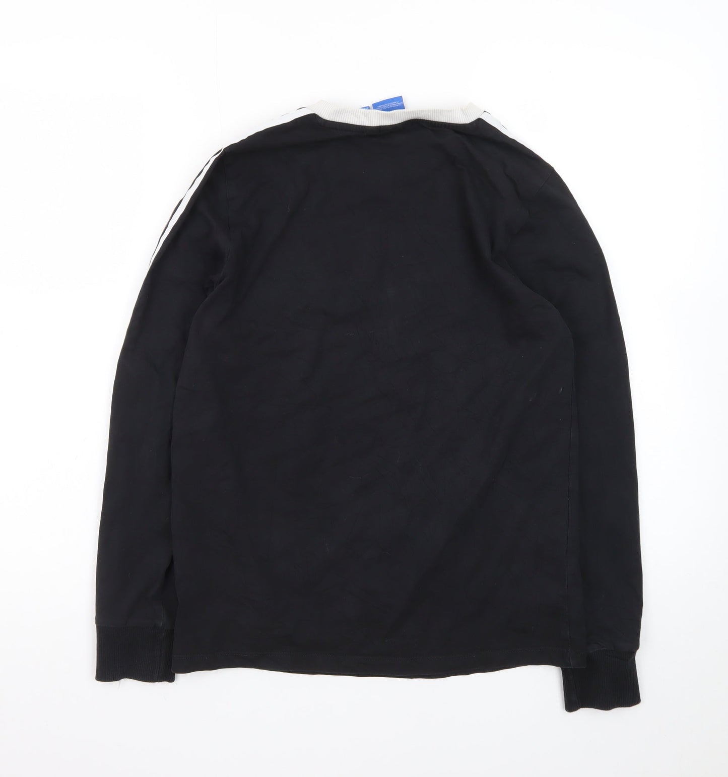 Adidas Women Black Long Sleeve Jersey Top Size 10 Casual Sportswear