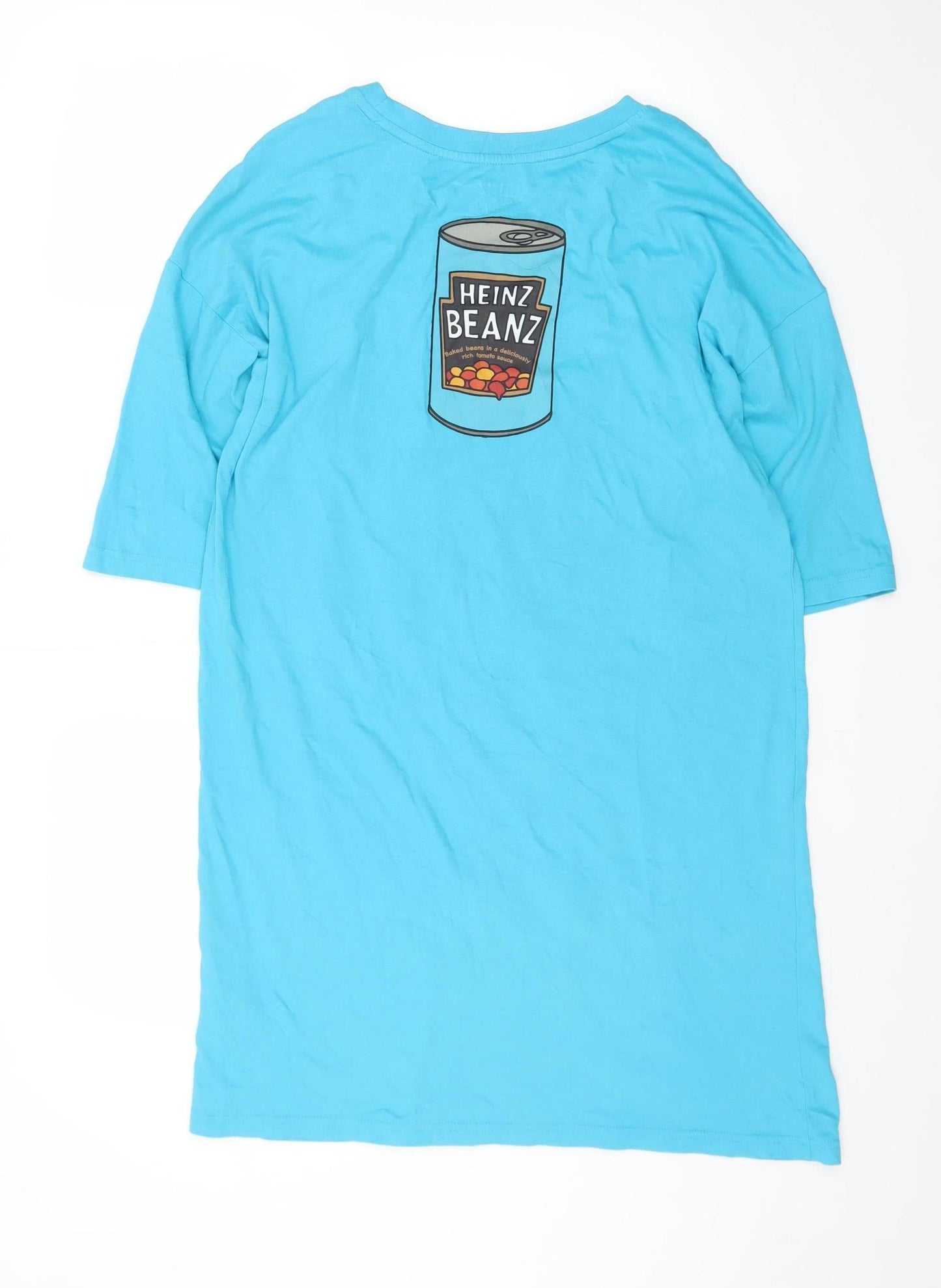 Heinz Women’s Blue XS T-Shirt Dress with Funny Food Graphic