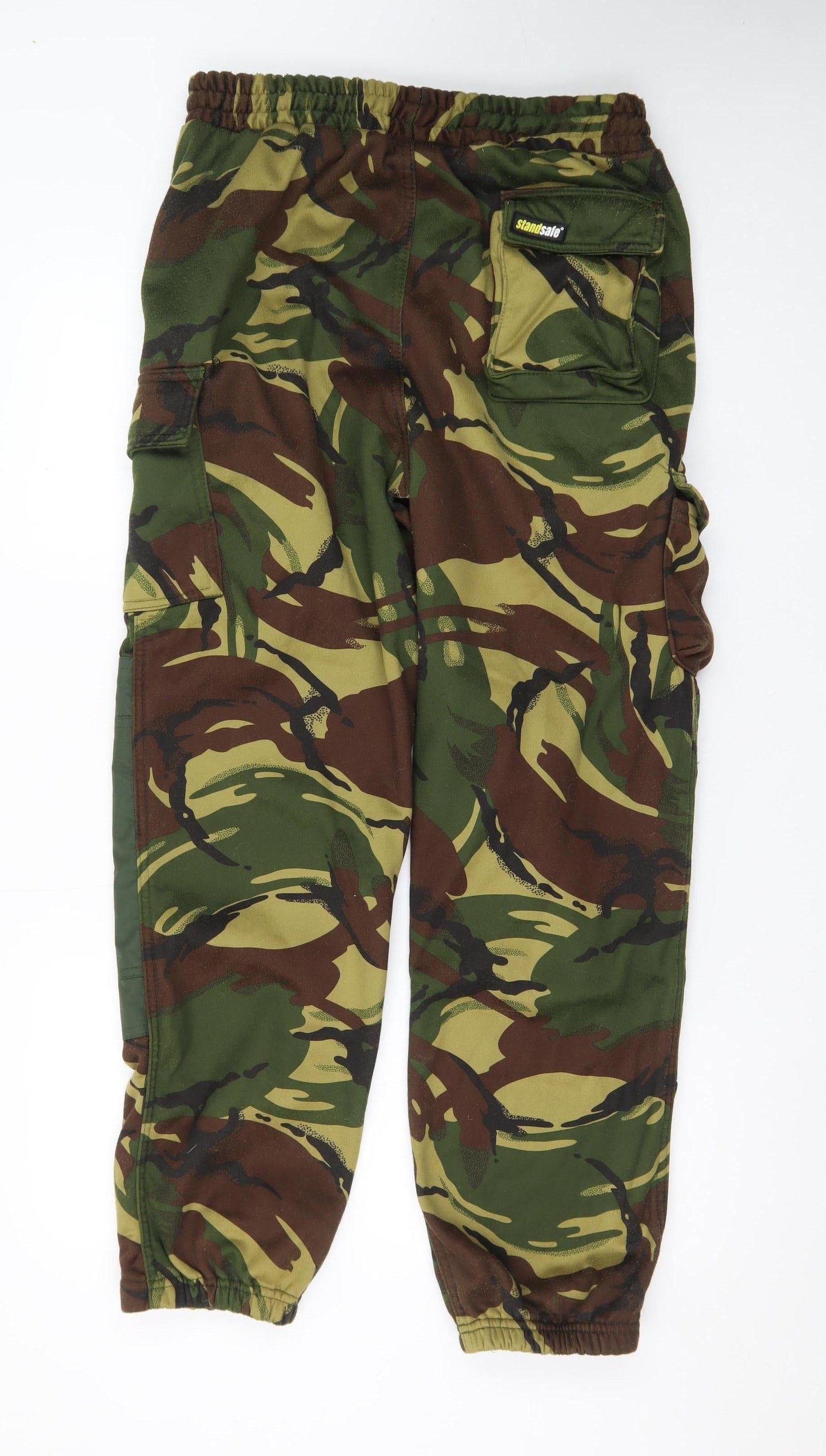 StandSafe Men's Green Camouflage Cargo Workwear Trousers M