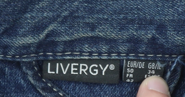 Livergy Women’s Blue Denim Cotton Jacket Size 22 Classic Style