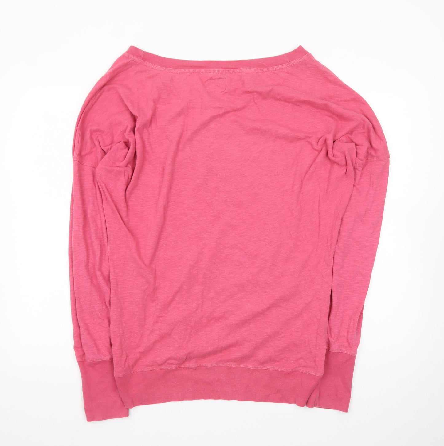 Superdry Women Pink Pullover Sweatshirt Medium Graphic Print