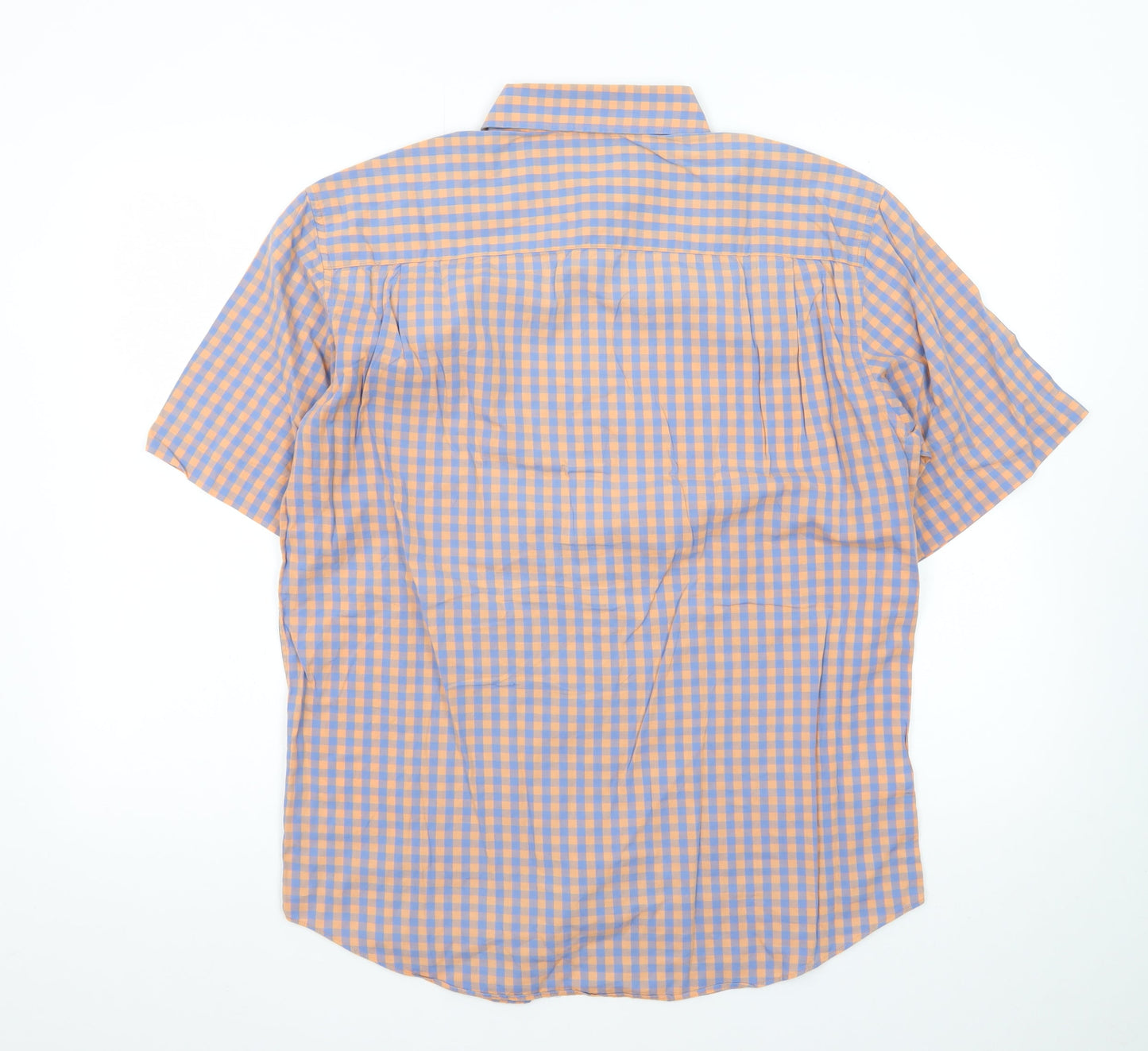 Marks and Spencer Men’s Multicoloured Check Cotton Short Sleeve Shirt M