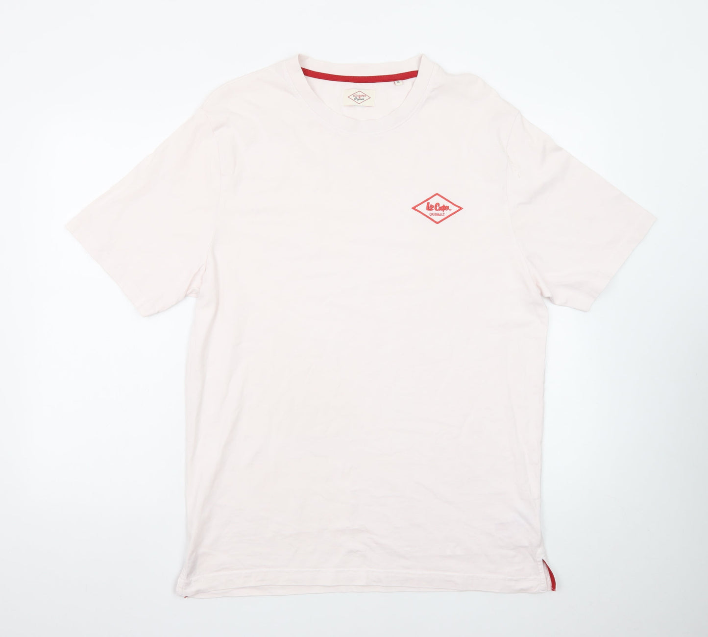 Lee Cooper Men's Beige XL Classic Cotton Crew Neck T-Shirt