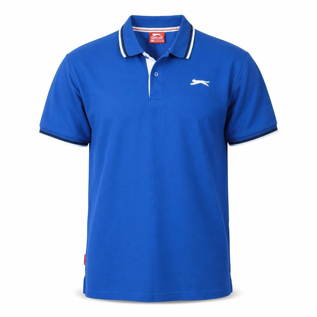 Slazenger Men's Blue Short Sleeve Polo Shirt XL Classic Fit