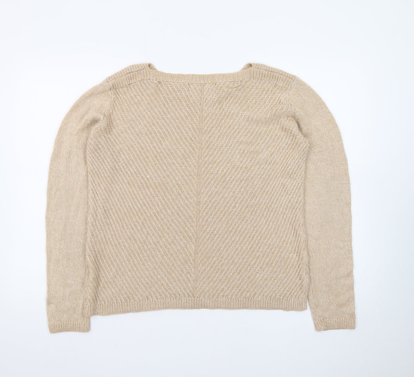 ISLE Essentials Women's Beige Wool Blend Pullover Jumper M 14-16