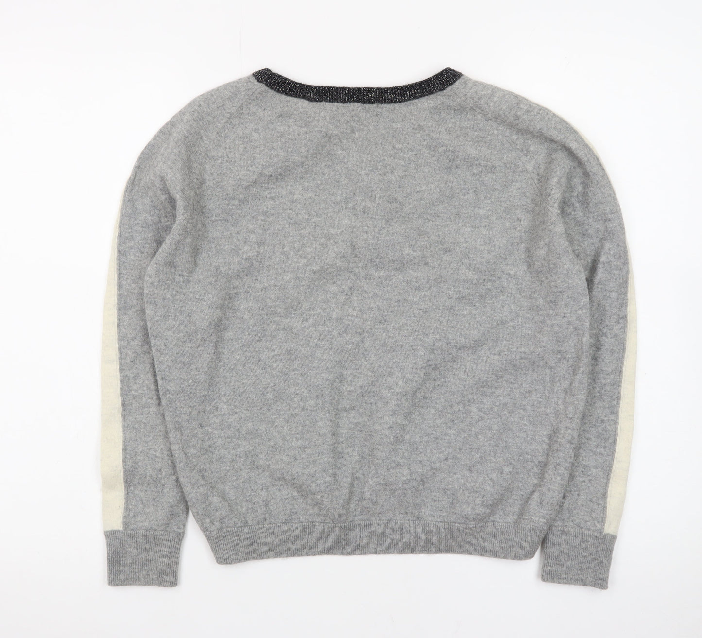 Maison Scotch Women's Grey Wool Blend Pullover Jumper Size S