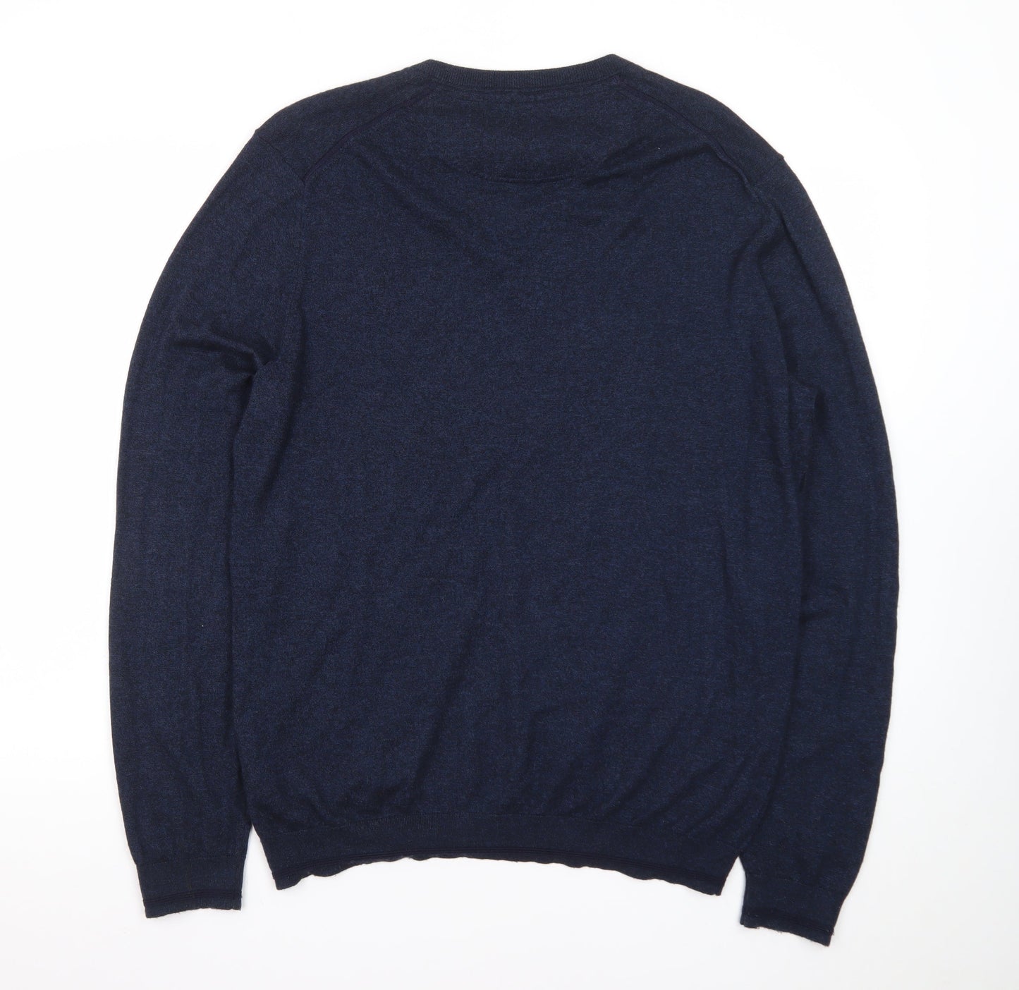 Ted Baker Men's Blue Wool Blend V-Neck Jumper Size XL